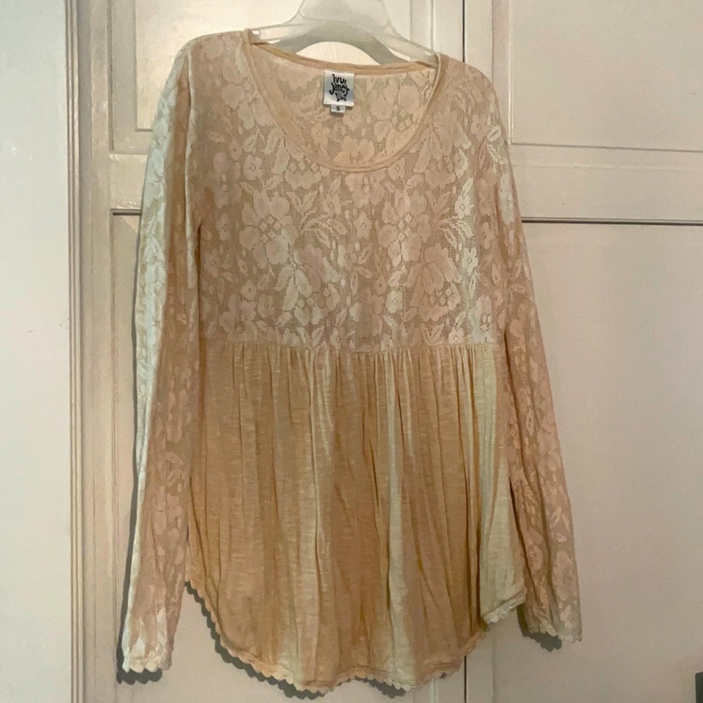 Cute Empire Waist Lace Tunic